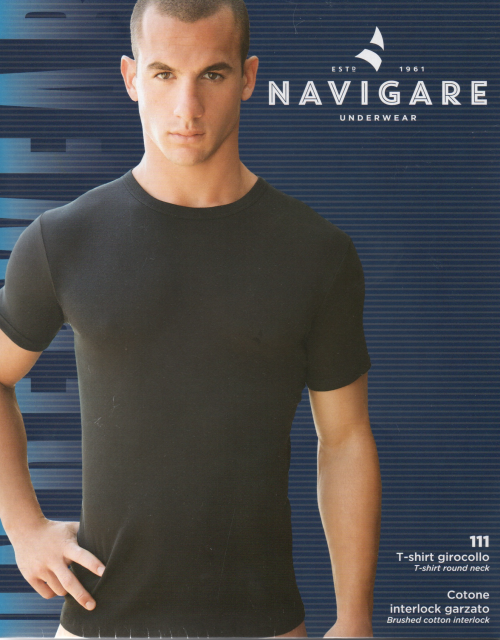 NAVIGARE t shirt caldo cotone girocollo