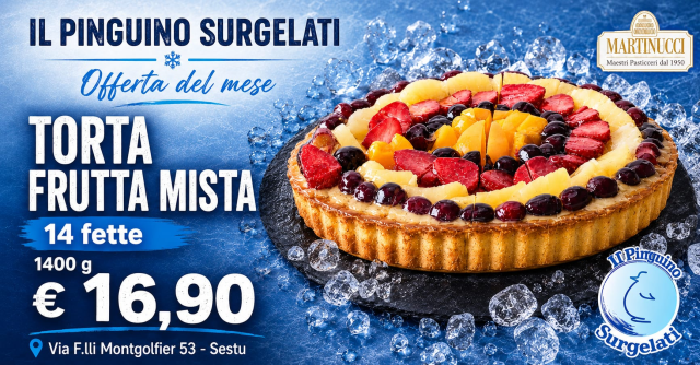 Torta Frutta Mista da 1400 gr per 14 fette a soli € 16,90