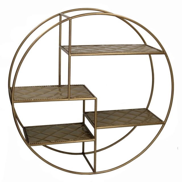 Mensola metallo oro 4 piani